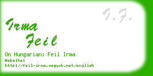 irma feil business card